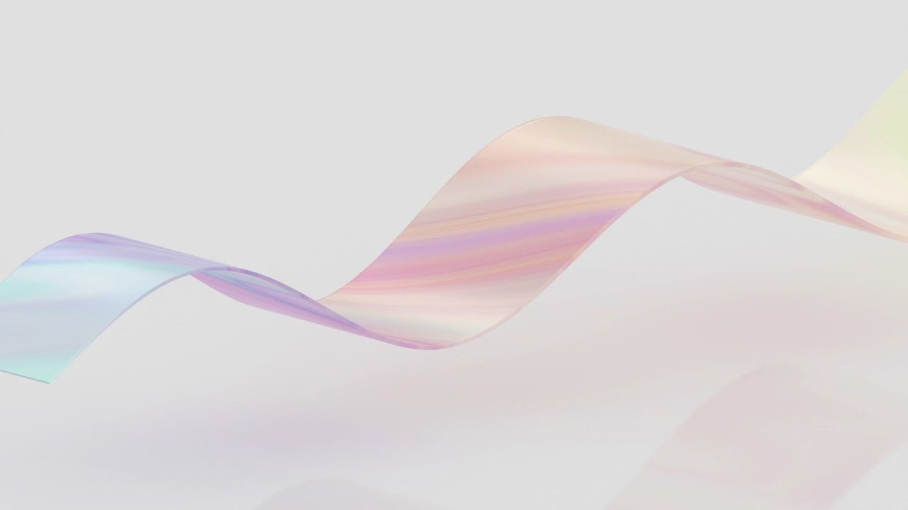 Gradient glass with white background, 3d rendering.