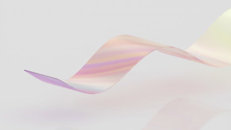 gradient glass with white background, 3d rendering.