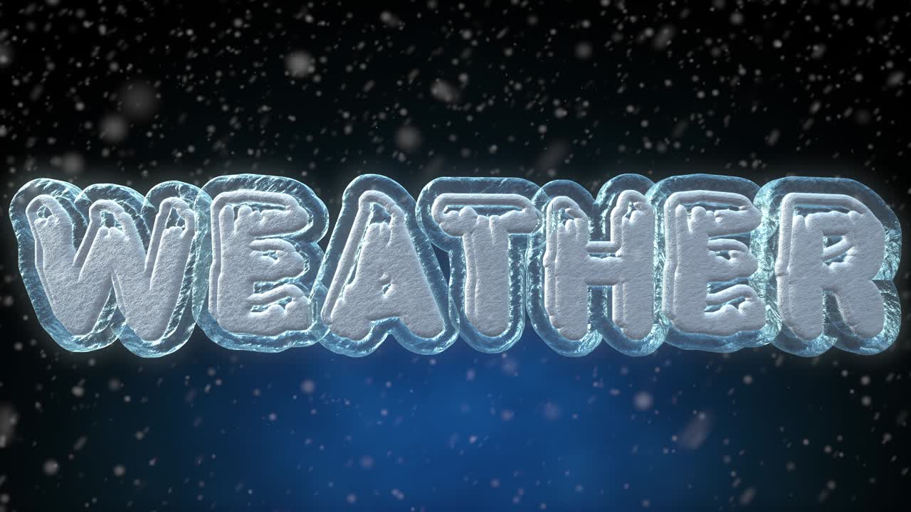 날씨 3d 단어 - 텍스트 루핑 애니메이션