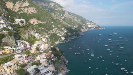 cinematic drone shot above italy's amalfi coast