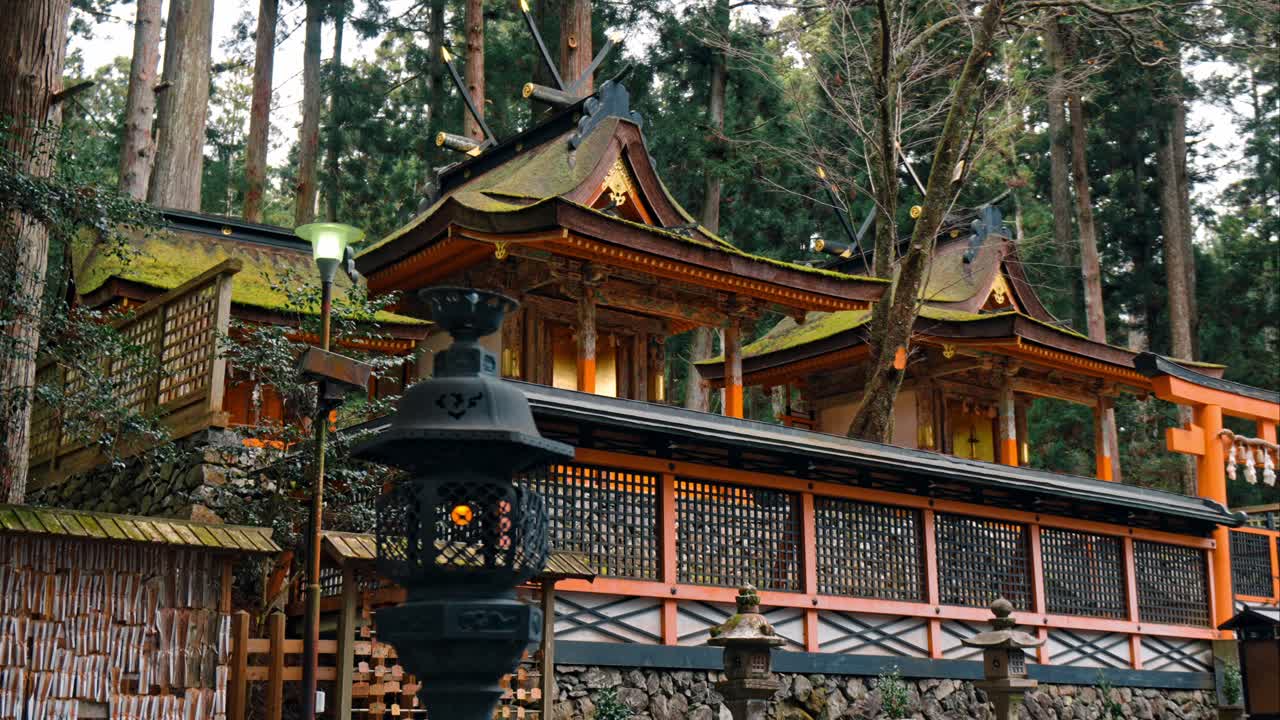 A captivating cinematic view of the iconic Danjo Garan Temple in Mount Koya, Koyasan, Japan.