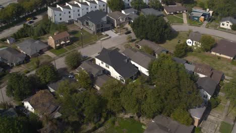 Vista-Panorámica-De-Casas-En-Houston,-Texas.