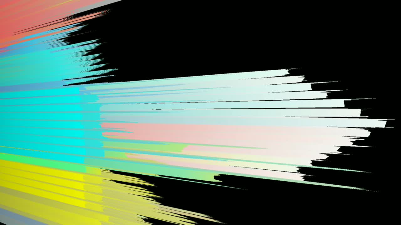 líneas de colores que aparecen en el fondo negro como un índice de sonido