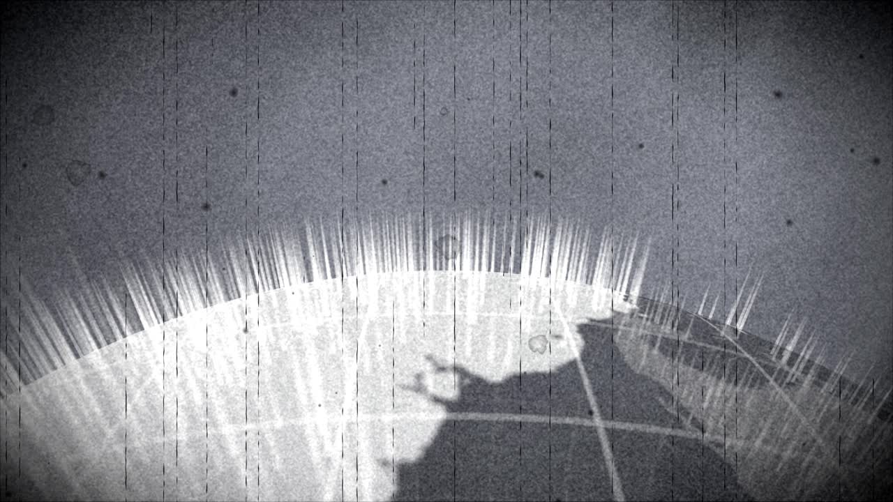 World global news background backdrop planet Earth old newsreel 4K