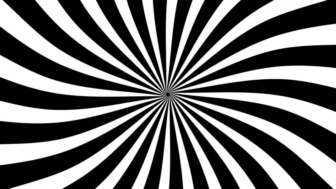 Boom text on speech bubble against hypnotic spiral background