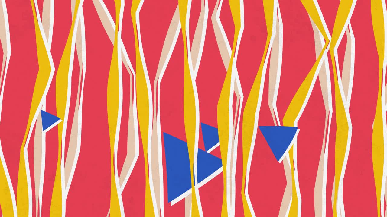 혼란스럽게 어져있는 애니메이션 기하학적 요소 배경