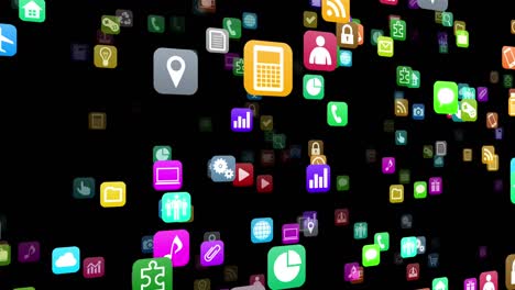 technology icon network symbol digital devices on the internet background