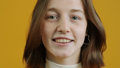 smiling teenage girl portrait