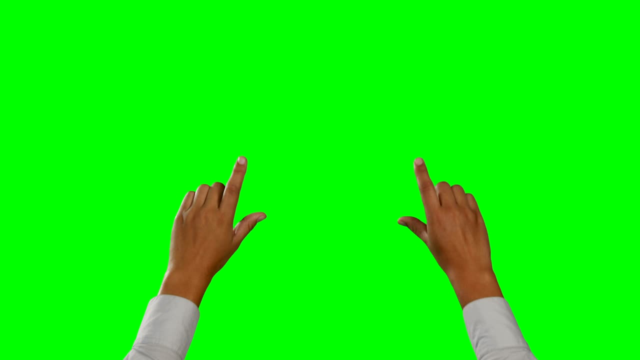 primer plano de la mano con una pantalla digital futurista