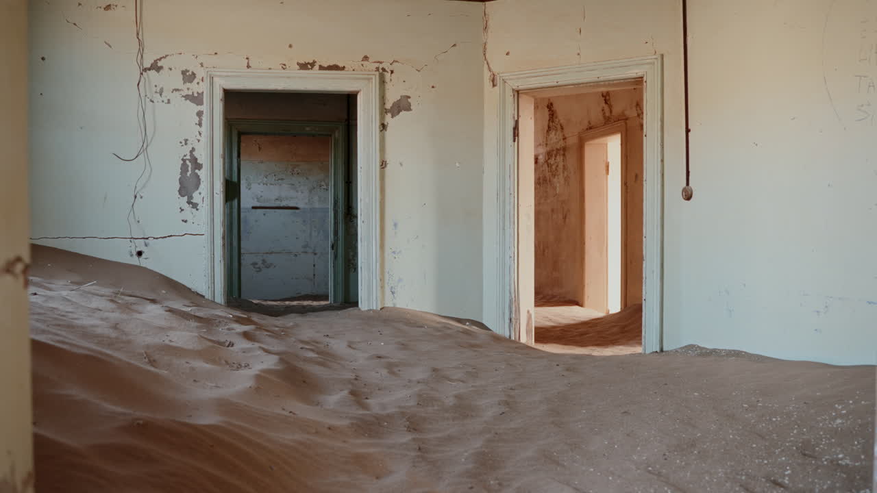 Abandoned Building Filled with Sand