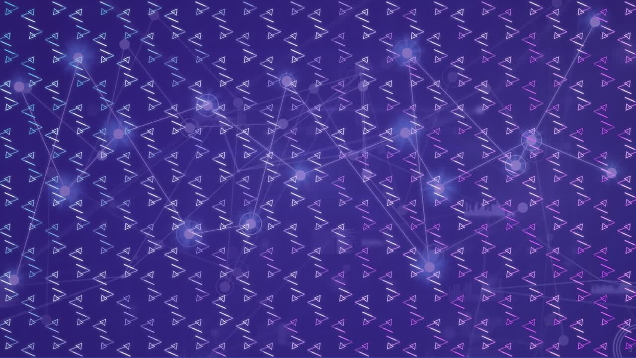 Animation of network of connections over shapes