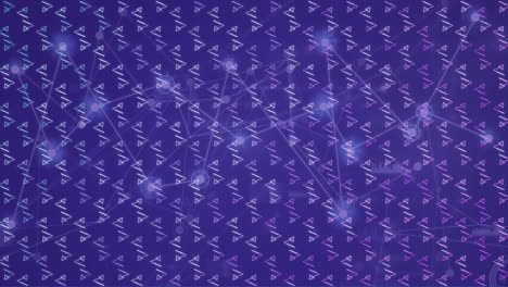 animation of network of connections over shapes