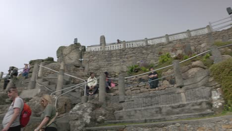 outdoor stone stairs with people