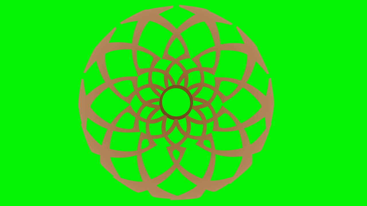 pantalla verde cinética de la floración de la flor