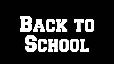 Animation-of-back-to-school-text-on-black-background