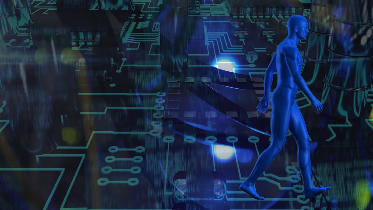 Animation of digital human over server room
