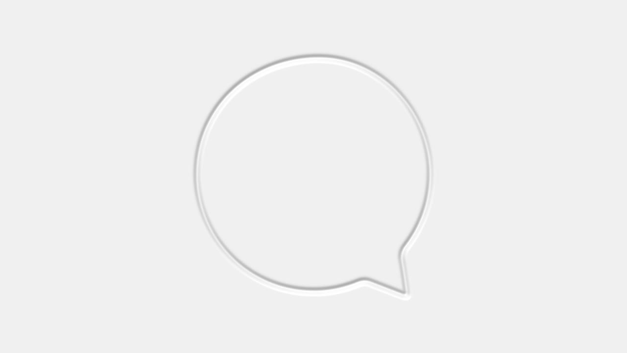 Chat, speech bubble 3d icon animation on white background. 4K