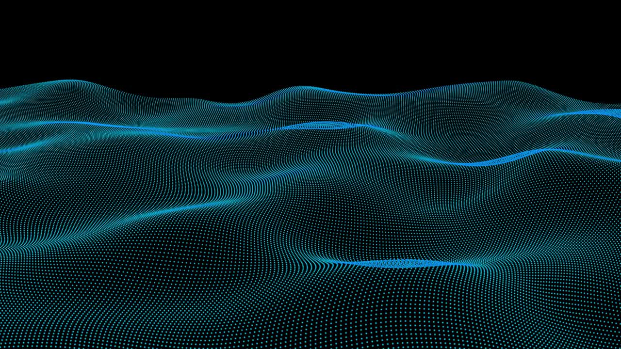 Digital color wave particles background
