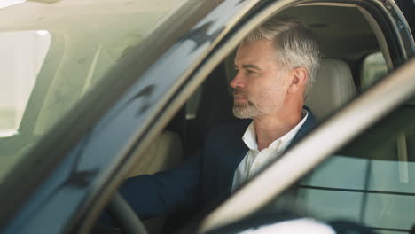 businessman in a car