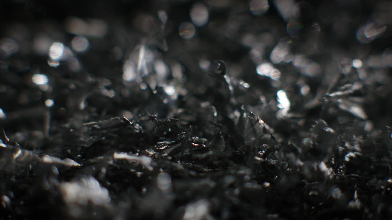 Metal fillings close-up shot