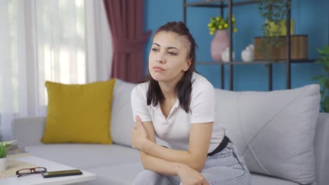 calm and peaceful young woman.