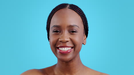 Skincare,-lemon-and-black-woman-face