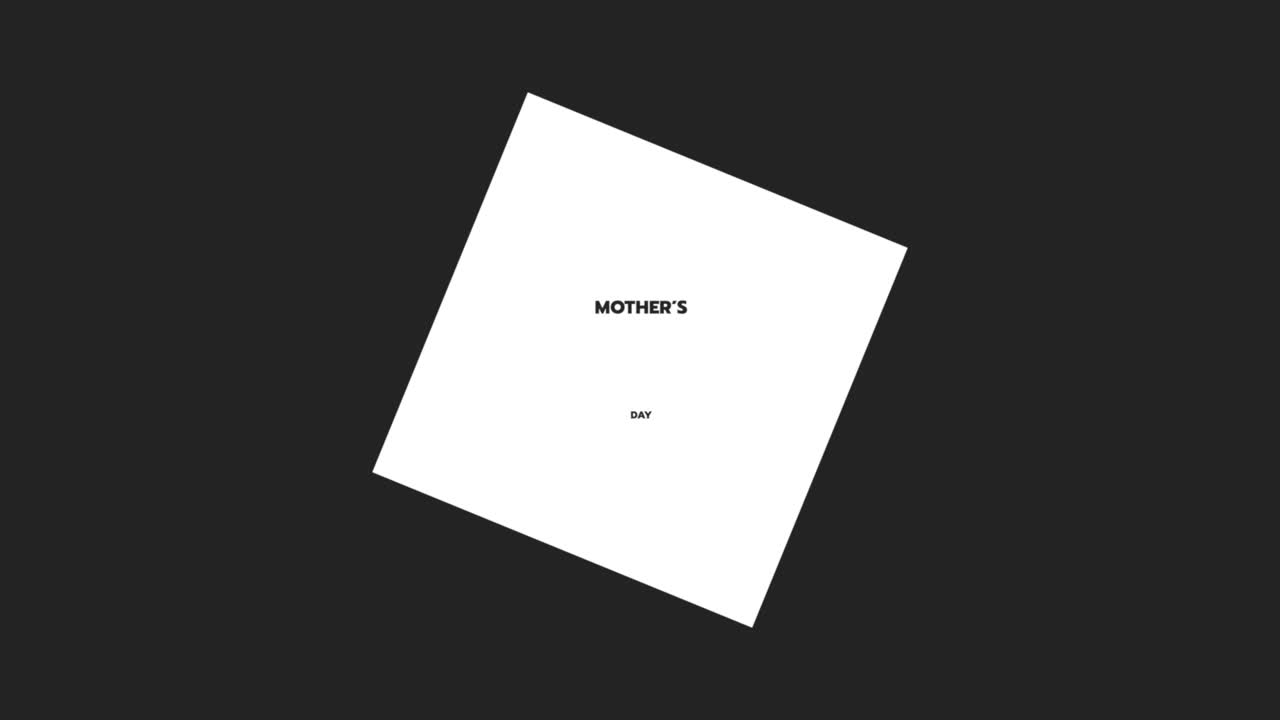 texto moderno del día de las madres en el marco en el degradado negro de la moda