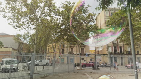 cute young child making bubbles