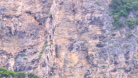 rocky cliffs with lush greenery in krabi, thailand