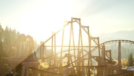 Old-Roller-Coaster-at-Sunset