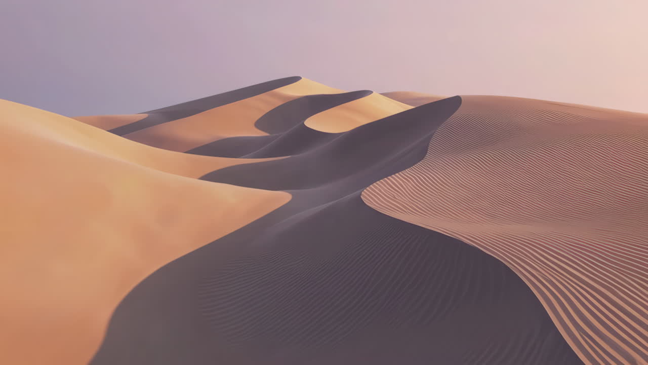 dunas de arena del desierto al amanecer o al atardecer