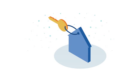 real estate isometric style animation