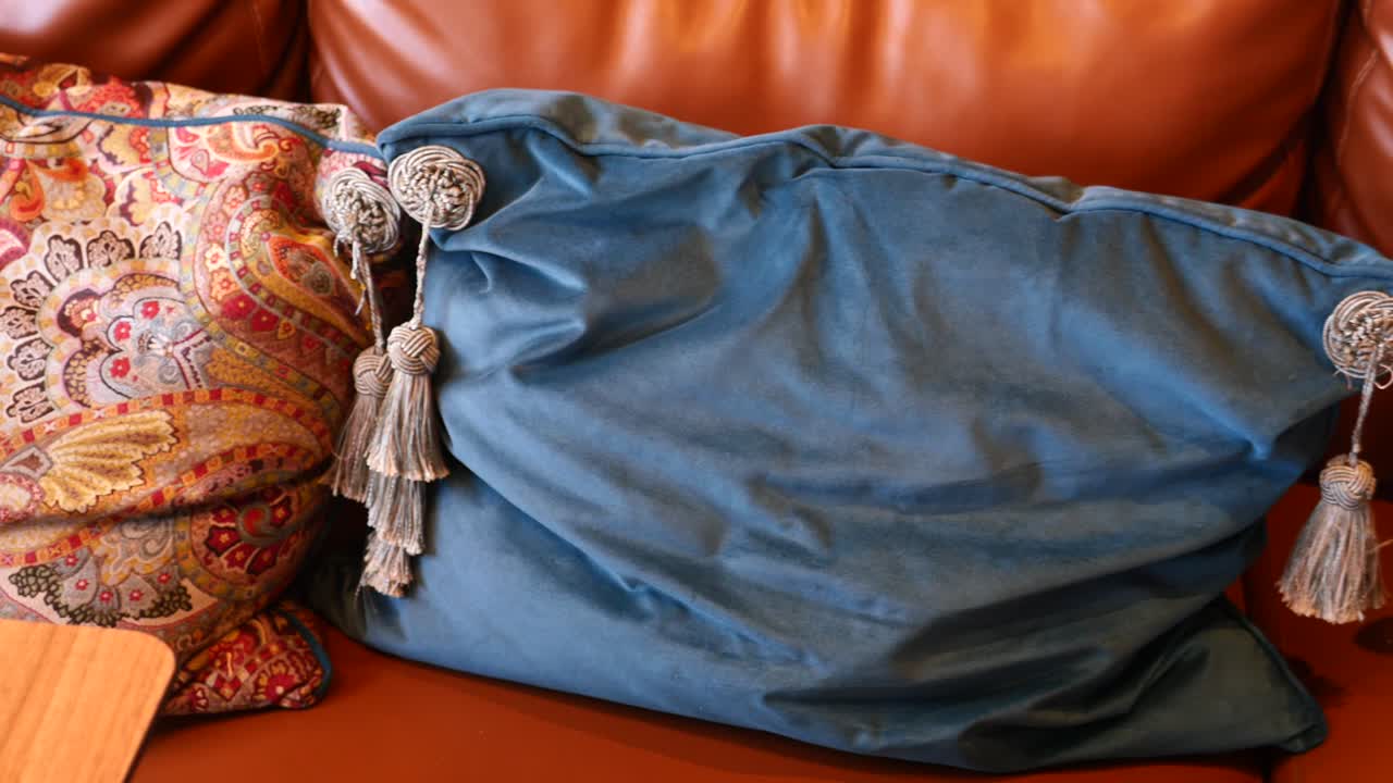 Close-up of Pillows on a Couch