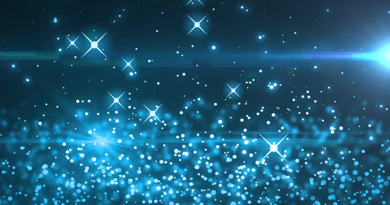 ティールブルーの粒子が脈動し、集まっては形を変え、適切な光が当たると明るくきらめく