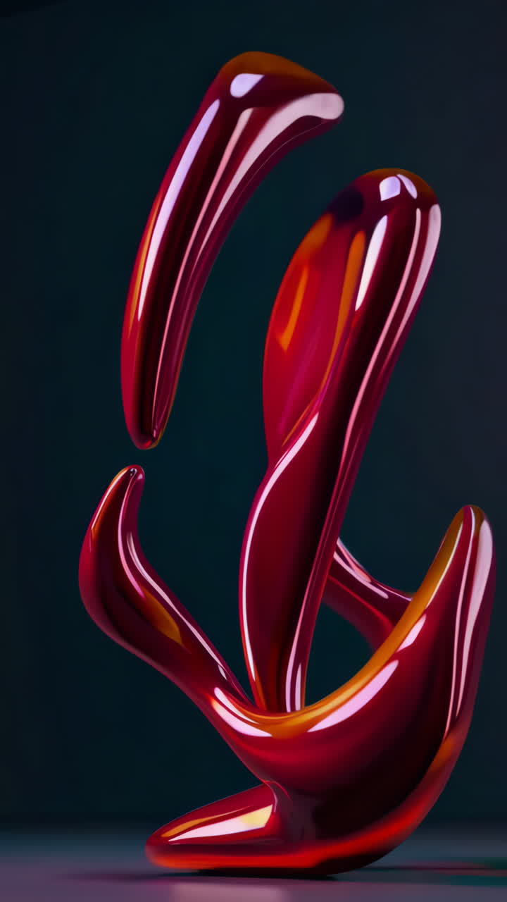 Vibrant Abstract Fluid Sculpture