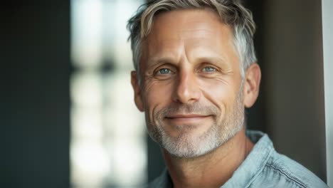 retrato de un hombre sonriente