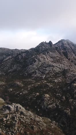 mountain peaks and cliffs vertical video