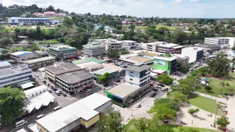 aerial view of a city in the pacific islands