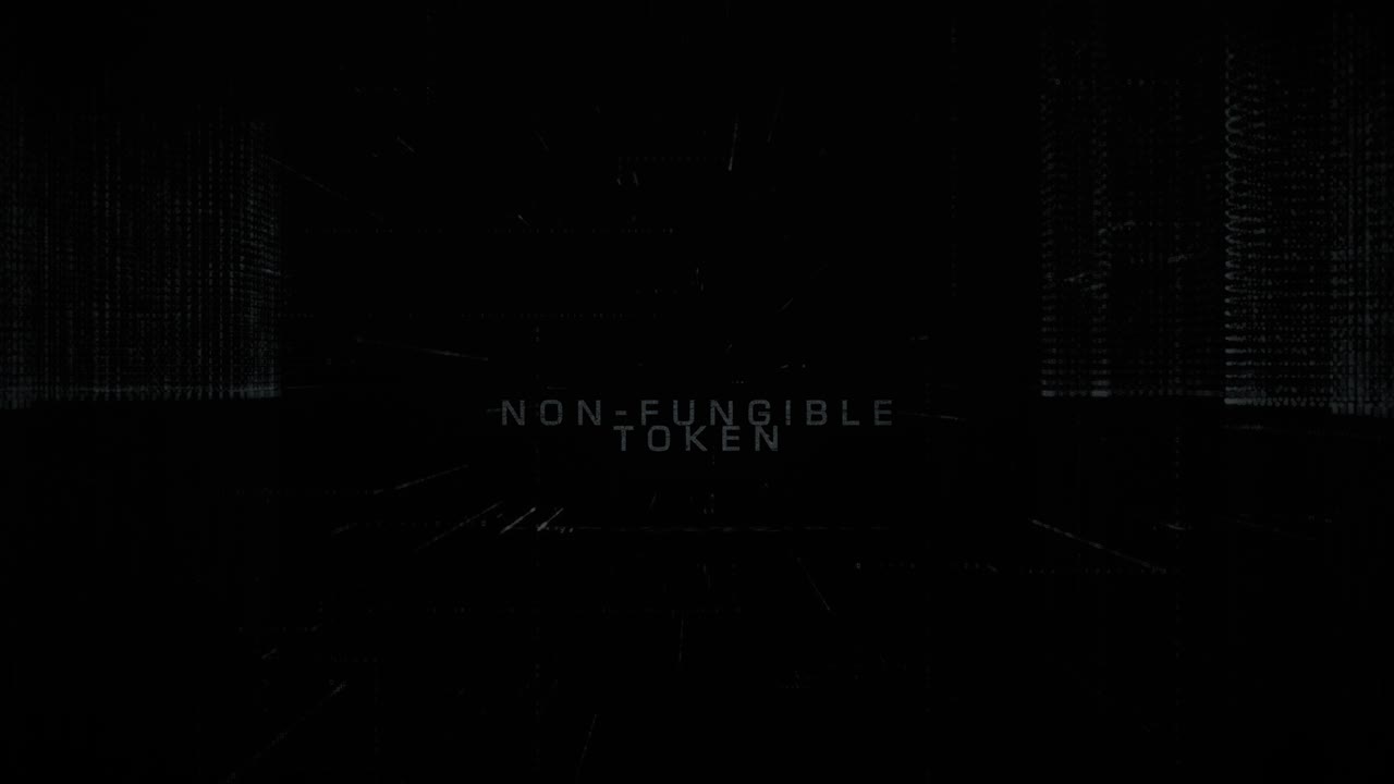 추상 디지털 비 지블 토큰 사이버 도시 배경 주식 비디오 미국, 기술, 루프 가능한 요소 도시 레이아웃 입자, 추상, 배경