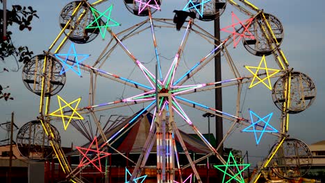 ferris wheel in city, time lapse