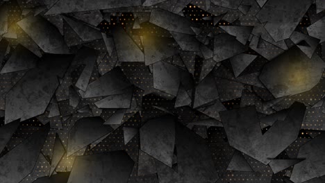 fondo negro grunge bajo de movimiento poli con puntos dorados brillantes