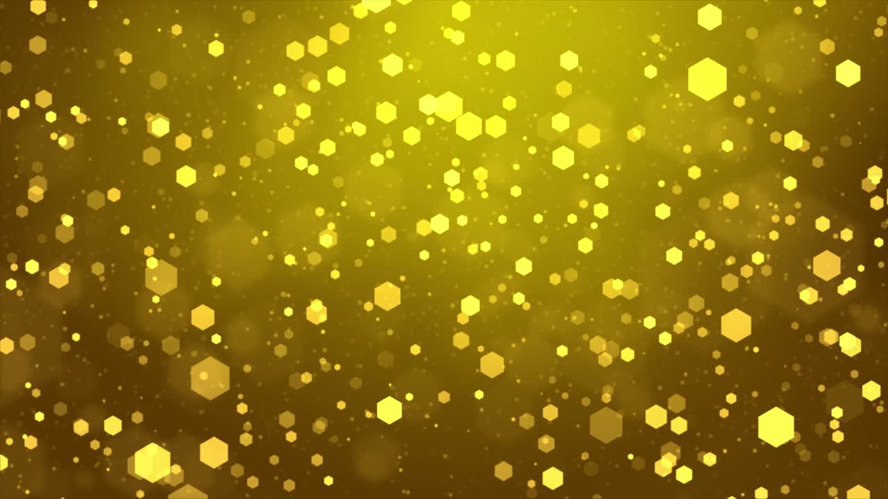 Golden Hexagon Particles Background