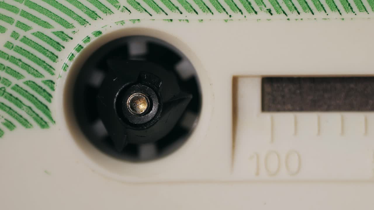 카세트 테이프의 클로즈업