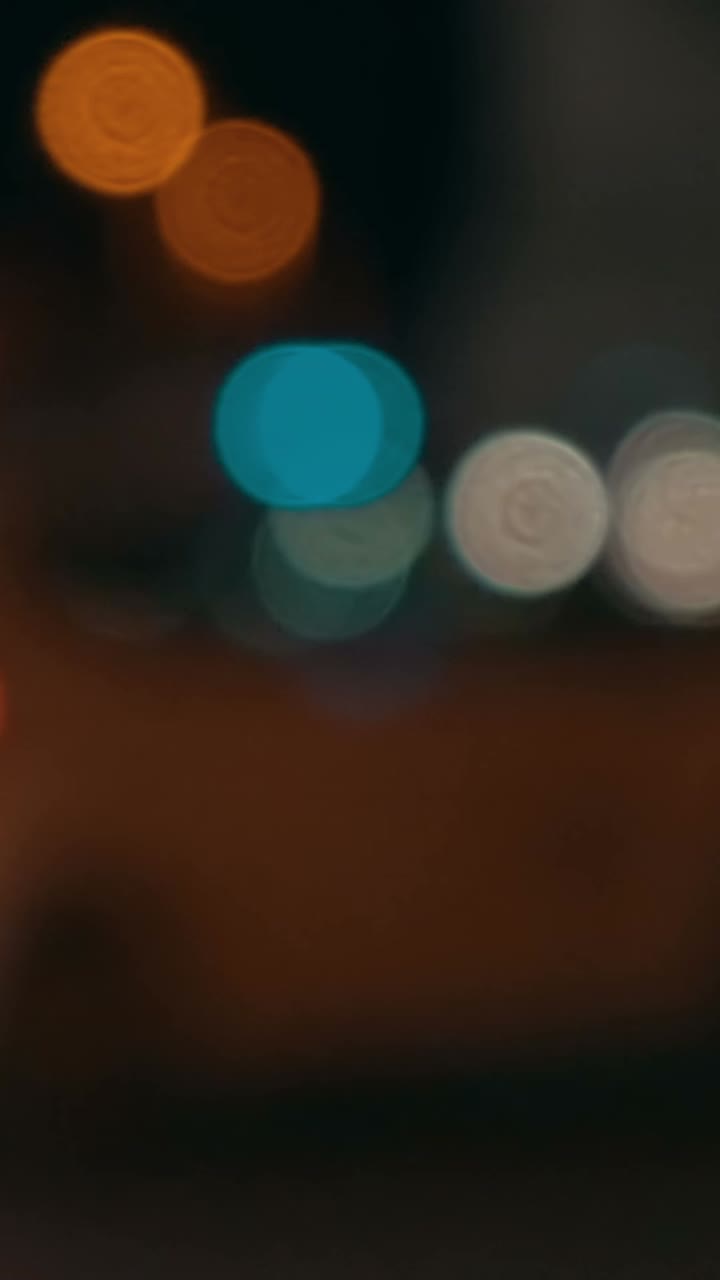 Blurred lights bokeh at night