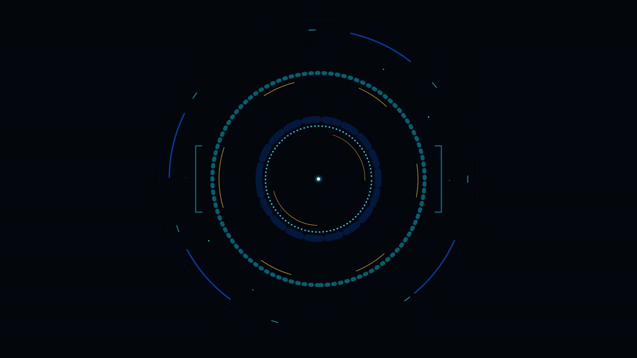 Futuristic Digital HUD Circular Interface Animation