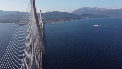Aerial View of Rio-Antirio Bridge in Greece