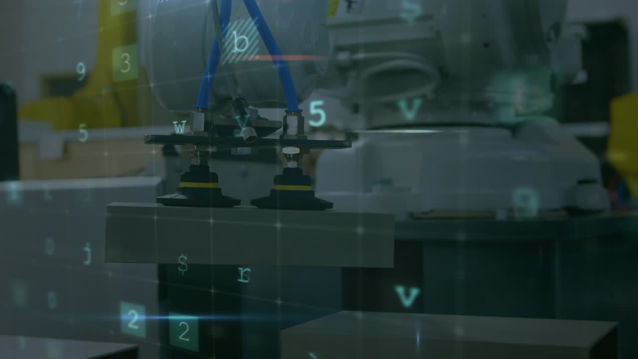 실험실에서 기계에 대한 사이버 공격 경고의 애니메이션