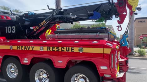 large fire department tow truck