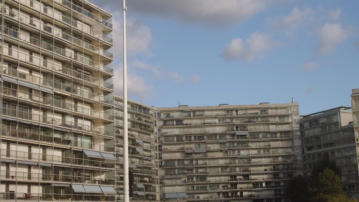Panorama di condomini nella città di Le Havre, Francia.
