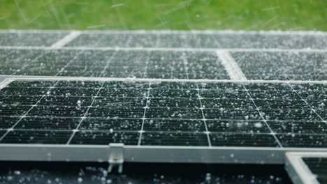 solar panels in rain